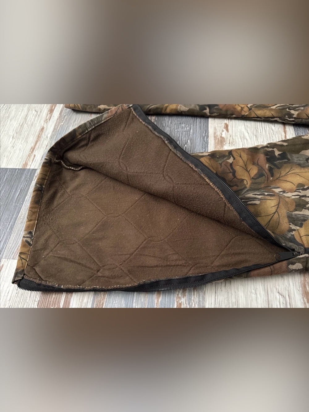 Vintage Mossy Oak Camo Overalls Mens M Fall Foilage Insulated Hunting Bibs USA - Picture 5 of 12